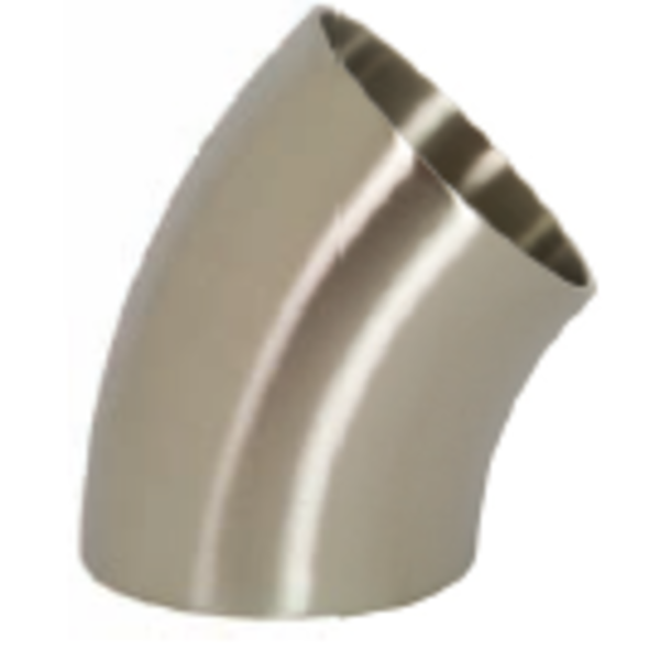 Sanitube Elbow, S, 45 deg., 316L, 2-1/2", Polish 2WK6P-250